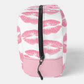 Rosa Lippen, Lippenmuster, rosa Lipstick, Kuss Waschbeutel (Rechts)