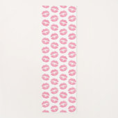 Rosa Lippen, Lippenmuster, rosa Lipstick, Kuss Yogamatte (Vorderseite)