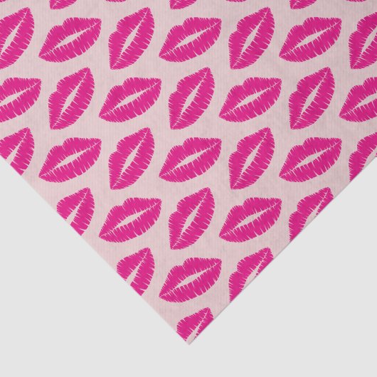 Rosa Lippen Lipstick Kisses Tissue Seidenpapier (Ausschnitt)