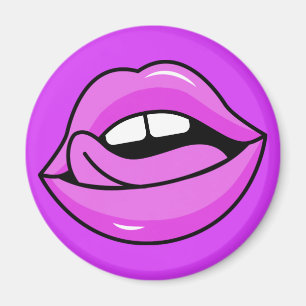 Rosa Lippen-Magnet Magnet