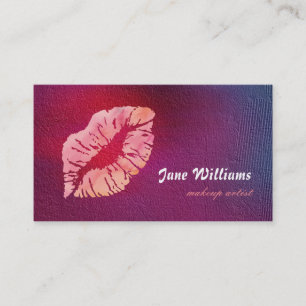 Rosa Lippen Makeup Artist Visitenkarte