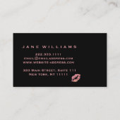 Rosa Lippen Makeup Artist Visitenkarte (Rückseite)