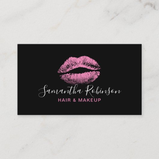 Rosa Lippen Makeup Künstlerisches Fairmont Visitenkarte (Vorderseite)