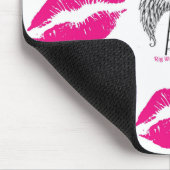 Rosa Lippen Mousepad (Ecke)