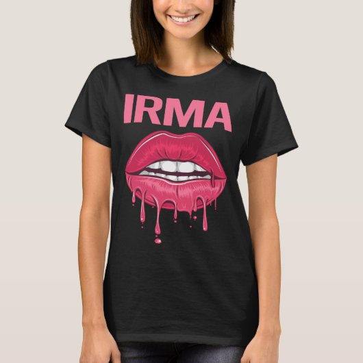Rosa Lippen - Name Irma T-Shirt (Vorderseite)