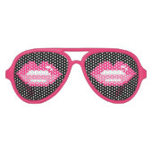 Rosa Lippen, Party | Kissy-Kuss-Sonnenbrille Partybrille (Vorderseite)