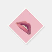 Rosa Lippen, Party Napkins Serviette (Ecke)