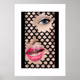 Rosa Lippen Poster