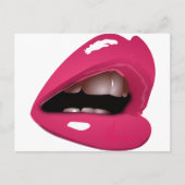 Rosa Lippen Postkarte (Vorderseite)