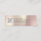 Rosa Lippen QR-Logo Makeup Lipstick-Glanz Mini Visitenkarte (Rückseite)