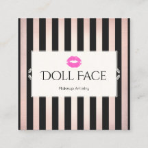 Rosa Lippen Rose Gold und schwarz Streifen Makeup 