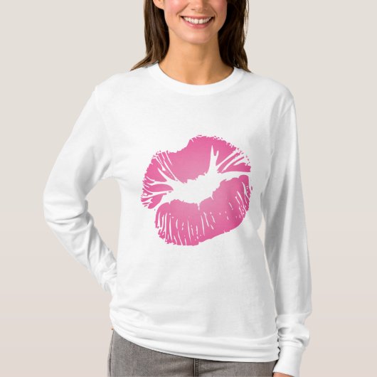 Rosa Lippen T-Shirt (Vorderseite)