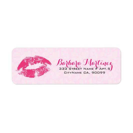 Rosa Lippen und Damasken gestalten Künstlerdesign (Vorne)