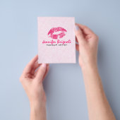 Rosa Lippen und Damasken gestalten Künstlerdesign Flyer (Gruppe)