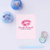 Rosa Lippen und Damasken gestalten Künstlerdesign Flyer (Einzeln)