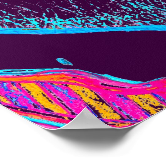 Rosa Lippen und ein Wort Baloon oder Zunge Poster (Ecke)