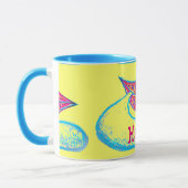 Rosa Lippen und ein Wort Baloon oder Zunge Tasse (Links)