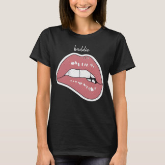 Rosa Lippenbeißen-Ästhetik-T-Shirt T-Shirt