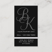 Rosa LippenMaskenbildner-Monogramme Visitenkarte (Rückseite)