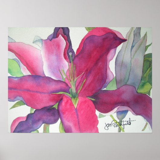 Rosa Lippenprint Poster (Vorne)