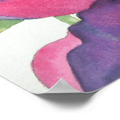 Rosa Lippenprint Poster (Ecke)