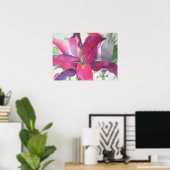 Rosa Lippenprint Poster (Heimbüro)
