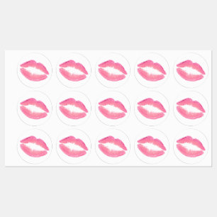 Rosa Lippenstift Etiketten