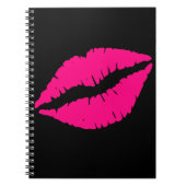 Rosa Lippenstift Kuss Pop Art Notizblock (Vorderseite)
