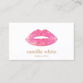 Rosa Lippenstift Makeup Artist Visitenkarte (Vorderseite)
