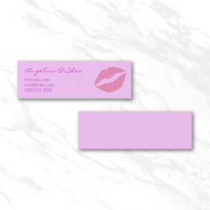 Rosa Lippenstift Mini Visitenkarte