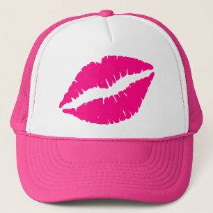 Rosa Lippenstift Pop Truckerkappe