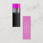 Rosa Lippenstiftmake-up Mini Visitenkarte (Vorne/Hinten)
