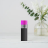 Rosa Lippenstiftmake-up Mini Visitenkarte (Stehend Vorderseite)