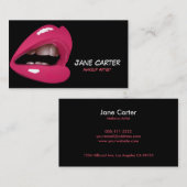Rosa LippenVisitenkarte Visitenkarte (Vorne/Hinten)