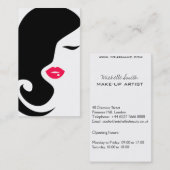 Rosa Lips Frau Makeup Künstlerdesign Visitenkarte (Vorne/Hinten)