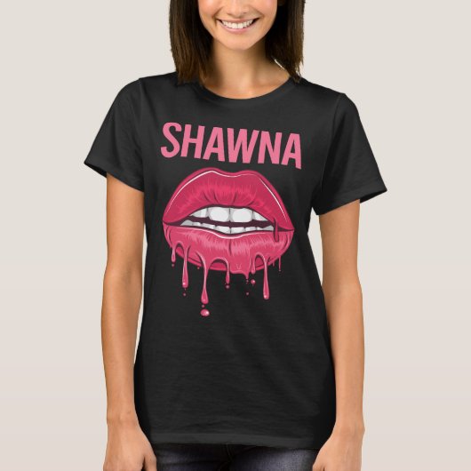 Rosa Lips - Shawna Name T-Shirt (Vorderseite)