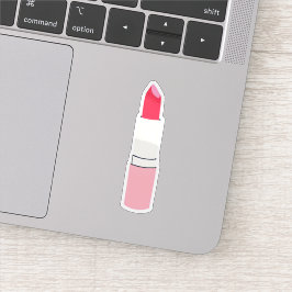 Rosa Lipstick Aufkleber