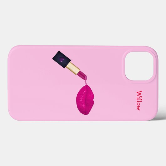Rosa Lipstick Case-Mate iPhone Hülle (Rückseite (Horizontal))