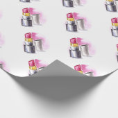 Rosa Lipstick Geschenkpapier (Ecke)
