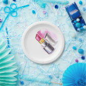 Rosa Lipstick Pappteller (Party)