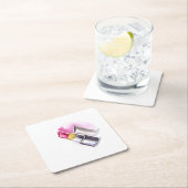 Rosa Lipstick Rechteckiger Pappuntersetzer (Vor Ort)