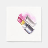 Rosa Lipstick Serviette (Vorderseite)