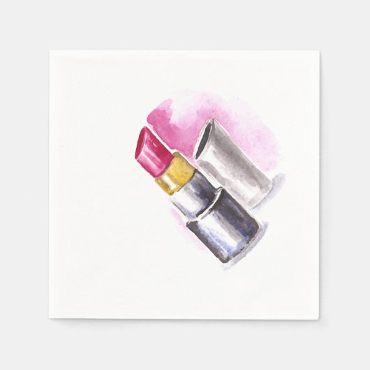 Rosa Lipstick Serviette (Vorderseite)