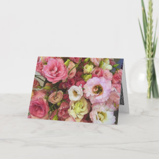 Rosa Lisianthus Blumen Karte