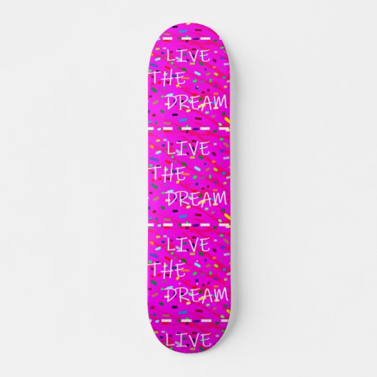 Rosa live im Traumtexdesign Skateboard (Vorne)