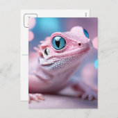 Rosa Lizard Feiertagspostkarte (Vorne/Hinten)