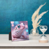Rosa Lizard mit blauen Augen Fotoplatte (InSitu)