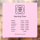 Rosa-Logo | Anzeige für benutzerdefinierte Geschäf Fensteraufkleber (Blatt 2)