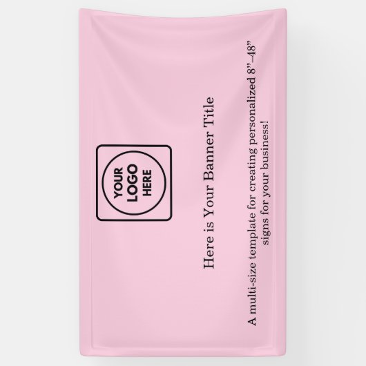 Rosa-Logo | Berufliches Branding für Unternehmen Banner (Vertikal)