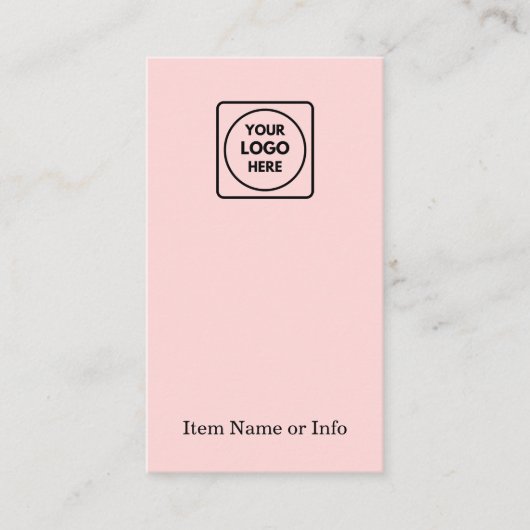 Rosa Logo | Custom Modern Jeweling Earring Brandin Visitenkarte (Vorderseite)